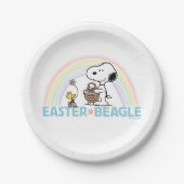 Snoopy & Woodstock - Ostern Beagle Pappteller (Vorderseite)
