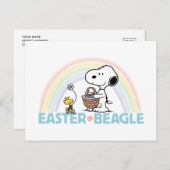 Snoopy & Woodstock - Ostern Beagle Postkarte (Vorne/Hinten)