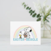 Snoopy & Woodstock - Ostern Beagle Postkarte (Stehend Vorderseite)
