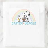 Snoopy & Woodstock - Ostern Beagle Rechteckiger Aufkleber (Tasche)