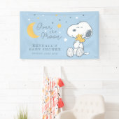 Snoopy & Woodstock | Over the Moon Baby Shower Banner (Insitu)