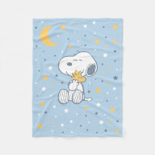 Snoopy & Woodstock Over the Moon Baby Shower Fleecedecke