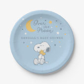 Snoopy & Woodstock | Over the Moon Baby Shower Pap Pappteller (Vorderseite)