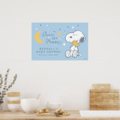 Snoopy & Woodstock | Over the Moon Baby Shower Pos Poster (Küche)