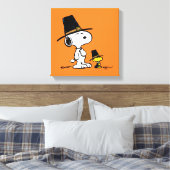 Snoopy & Woodstock Pilgrim Leinwanddruck (Insitu (Schlafzimmer))