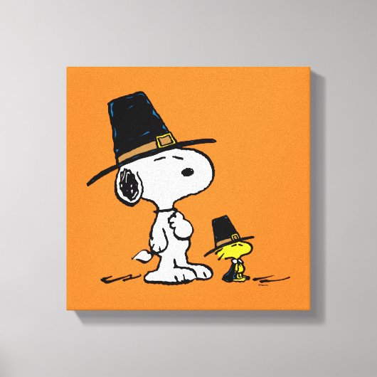 Snoopy & Woodstock Pilgrim Leinwanddruck (Vorderseite)
