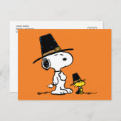 Snoopy & Woodstock Pilgrim Postkarte (Vorne/Hinten)