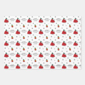 Snoopy & Woodstock Puffy Red Winter Jacket Geschenkpapier Set (Vorderseite)