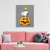 Snoopy & Woodstock Pumpkin Leinwanddruck (Insitu (Wohnzimmer))