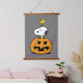 Snoopy & Woodstock Pumpkin Wandteppich Mit Holzrahmen (Schlafzimmer)