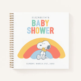 Snoopy & Woodstock Rainbow Baby Shooting Guest Lis Notizblock