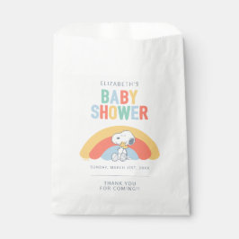 Snoopy & Woodstock Rainbow Baby Shower Favor Bag Geschenktütchen