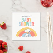 Snoopy & Woodstock Rainbow Baby Shower Napkins Serviette (Beispiel)