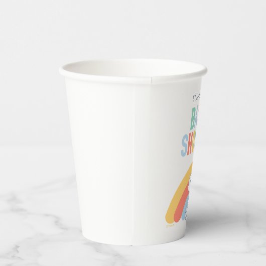 Snoopy & Woodstock Rainbow Baby Shower Paper Cups Pappbecher (Rechts)