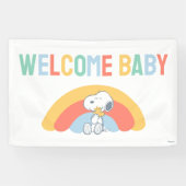 Snoopy & Woodstock Regenbogen-Baby-Party Banner (Horizontal)