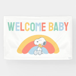 Snoopy & Woodstock Regenbogen-Baby-Party Banner