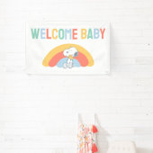 Snoopy & Woodstock Regenbogen-Baby-Party Banner (InSitu)