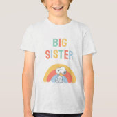 Snoopy & Woodstock Regenbogen-Baby-Party Tri-Blend Shirt (Vorderseite)