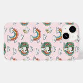 Snoopy & Woodstock Regenbogen Herzmuster Case-Mate iPhone Hülle (Rückseite (Horizontal))