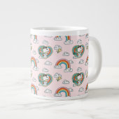 Snoopy & Woodstock Regenbogen Herzmuster Jumbo-Tasse (Vorderseite Rechts)