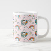 Snoopy & Woodstock Regenbogen Herzmuster Jumbo-Tasse (Rechts)