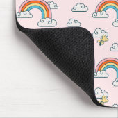 Snoopy & Woodstock Regenbogen Herzmuster Mousepad (Ecke)