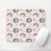 Snoopy & Woodstock Regenbogen Herzmuster Mousepad (Mit Mouse)