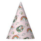 Snoopy & Woodstock Regenbogen Herzmuster Partyhütchen (Links)