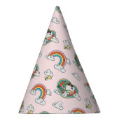 Snoopy & Woodstock Regenbogen Herzmuster Partyhütchen (Rechts)