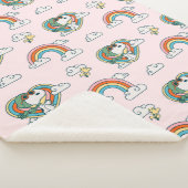 Snoopy & Woodstock Regenbogen Herzmuster Sherpadecke (3/4)