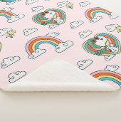 Snoopy & Woodstock Regenbogen Herzmuster Sherpadecke (3/4)