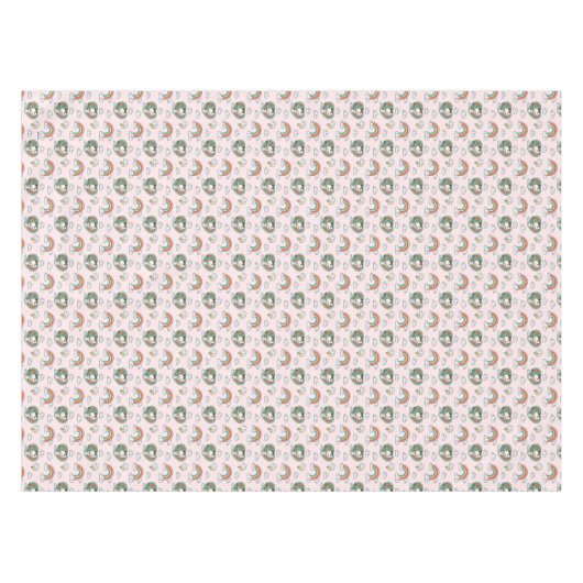 Snoopy & Woodstock Regenbogen Herzmuster Tischdecke (Vorderseite (Horizontal))