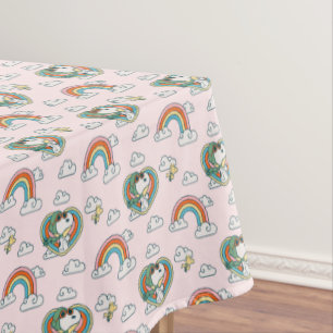Snoopy & Woodstock Regenbogen Herzmuster Tischdecke