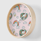 Snoopy & Woodstock Regenbogen Herzmuster Uhr (Winkel)