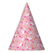 Snoopy & Woodstock rosa Herz Muster Partyhütchen (Links)