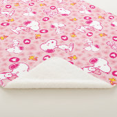 Snoopy & Woodstock rosa Herz Muster Sherpadecke (3/4)