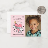 Snoopy & Woodstock Sketch Heart Valentine Mitteilungskarte (Vorderseite/Rückseite Beispiel)