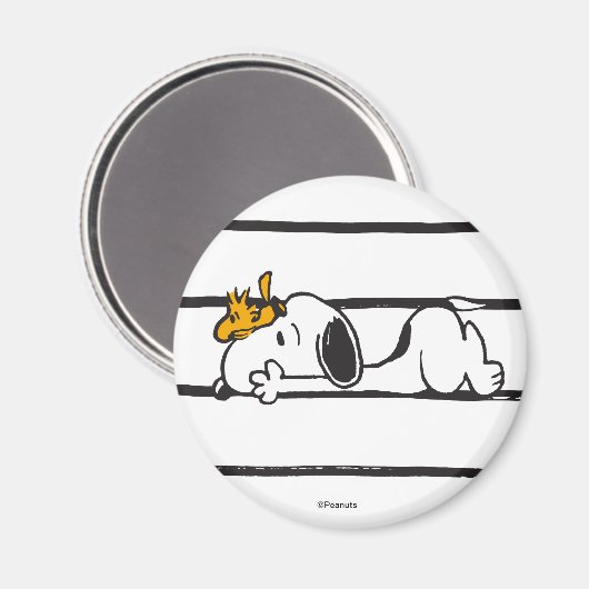 Snoopy & Woodstock | Smile Giggle Laugh Magnet (Vorderseite/Rückseite)