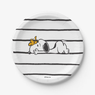 Snoopy & Woodstock Smile Giggle Laugh Pappteller
