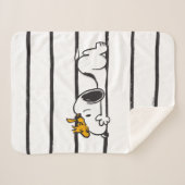 Snoopy & Woodstock | Smile Giggle Laugh Sherpadecke (Vorderseite (Horizontal))