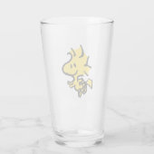 Snoopy & Woodstock Spaß & Blume Glas (Rückseite)