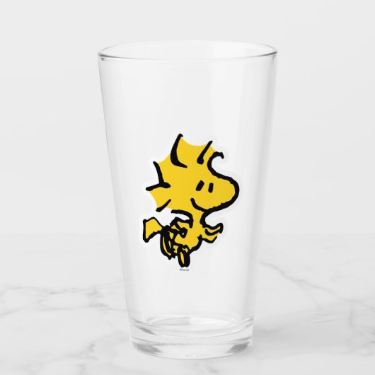 Snoopy & Woodstock Spaß & Blume Glas (Vorderseite)