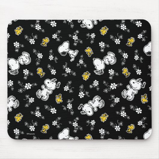 Snoopy & Woodstock Spaß & Blume Mousepad (Vorne)