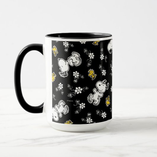 Snoopy & Woodstock Spaß & Blume Tasse (Links)