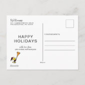 Snoopy & Woodstock Weihnachtsfamilie FotoCollage Feiertagspostkarte (Rückseite)