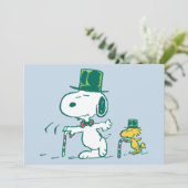 Snoopy Zylinder Pfefferminzbonbon Feiertagskarte (Stehend Vorderseite)