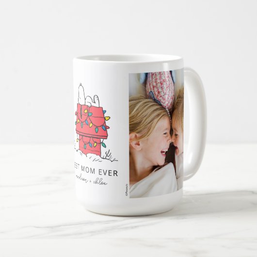 Snoopys Weihnachtsdoghaus | Beste Mama - Foto Kaffeetasse (VorderseiteRechts)