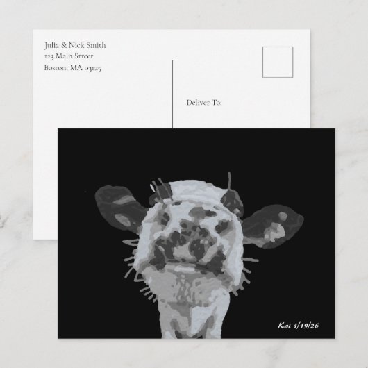 Snoot Boop, Animal Postkarte (Vorne/Hinten)