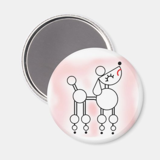 Snooty Poodle Magnet (Vorderseite/Rückseite)
