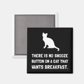 Snooze Button Cat Magnet (Vorderseite/Rückseite)